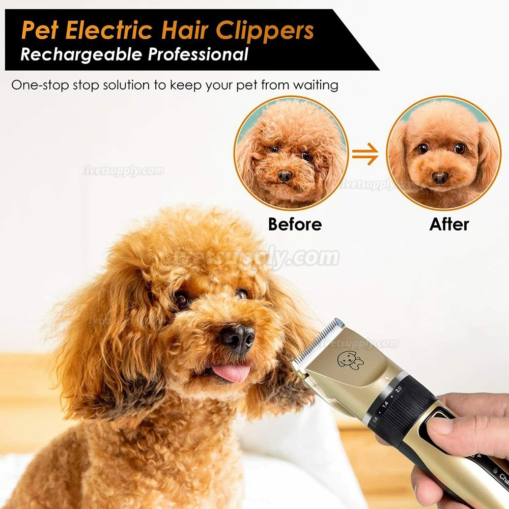 Pet Professional Dog Grooming Clippers Kit For Dog Cat Hair Trimmer Scissors Set